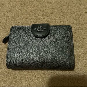 Coach Medium Corner Zip Wallet In Signature Canvas